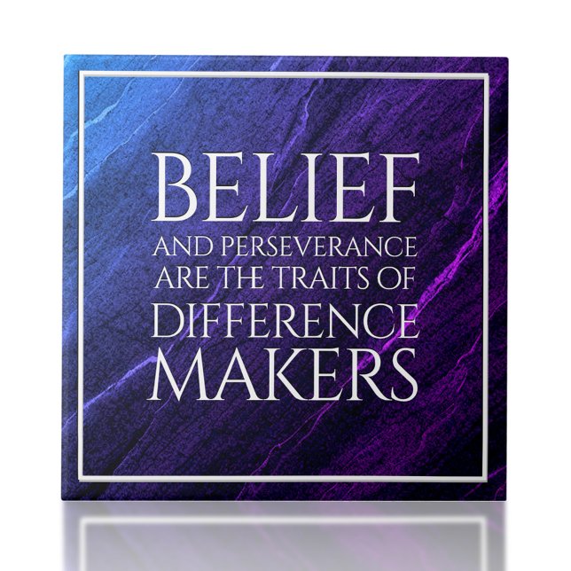 Skillnadsmakares tro och uthållighet kakelplatta (Belief & Perseverance Traits of Difference Maker Ceramic Tile Cover Photo)