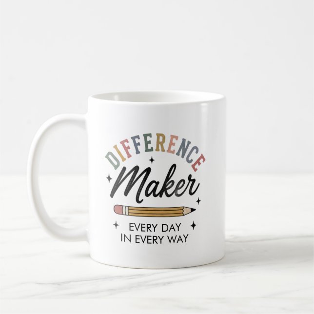 Skillnadsskapare Tacksamhetspresent Lärare Anpassa Kaffemugg (Vänster)