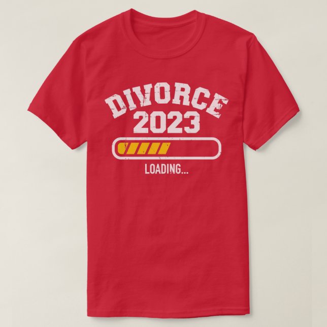 Skilsmässa 2023 vid lastning av pub för frånskild  t shirt (Design framsida)