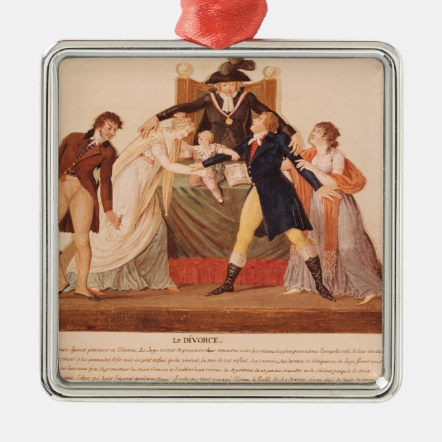 Skilsmässa. Försoningen Julgransprydnad Metall (Framsidan)