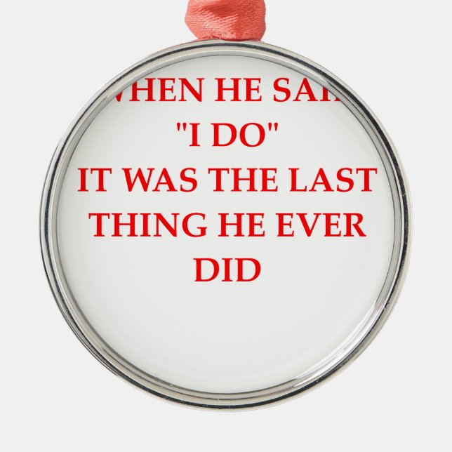 skilsmässa julgransprydnad metall (Framsidan)