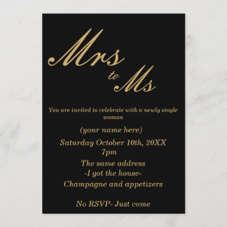 Skilsmässa Party Inbjudan