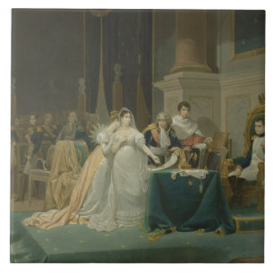 Skilsmässan av empressen Josephine (1763-1814) 1 Kakelplatta