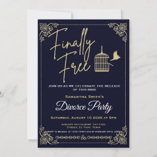 Skilsmässan party inbjudan: Till slut fri, humoris Inbjudningar