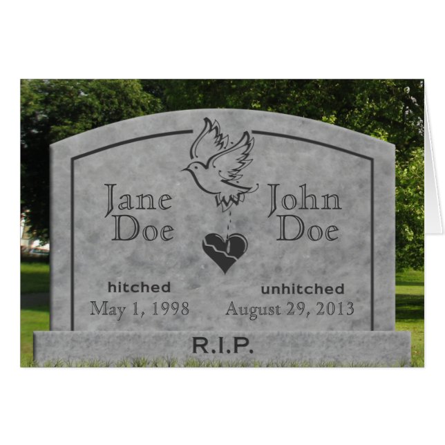 Skilsmässan - REVAkort - ändra text Hälsningskort (Framsidan Horizontal)