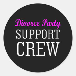 Skilsmässor i party runt klistermärke