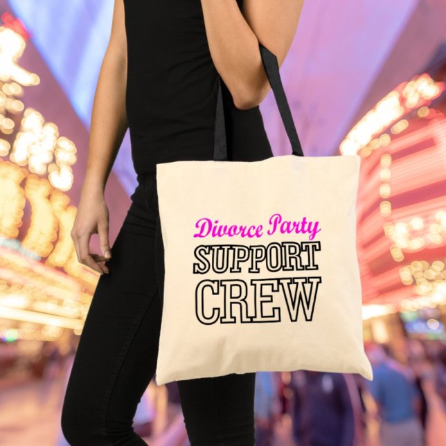 Skilsmässor i party tygkasse (newly single break up support crew divorce party tote bag)