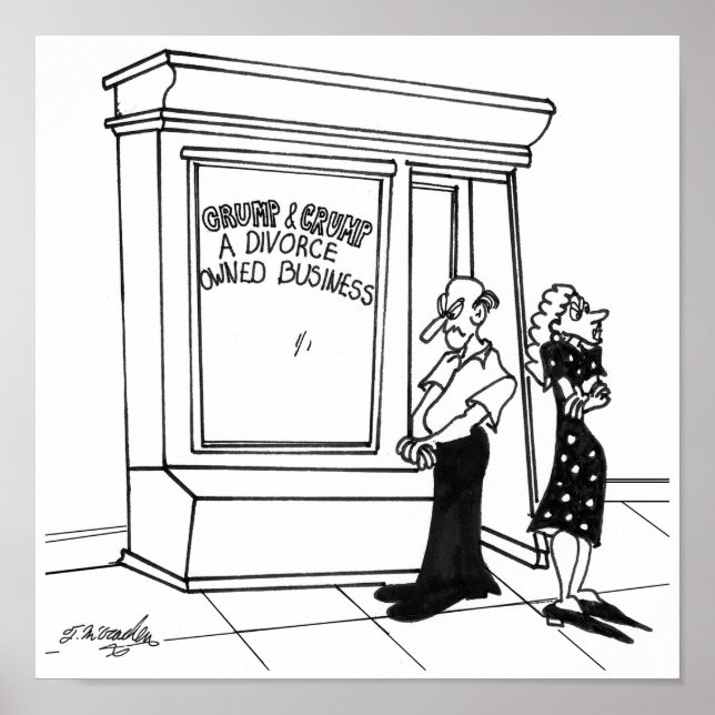 Skilsmässor, Tecknad 2458 Poster (Framsidan)