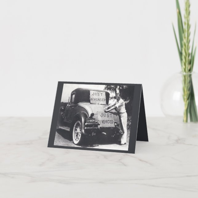 Skilt, separerat, ensamt, ensam, hälsningskort kort (Framsida)