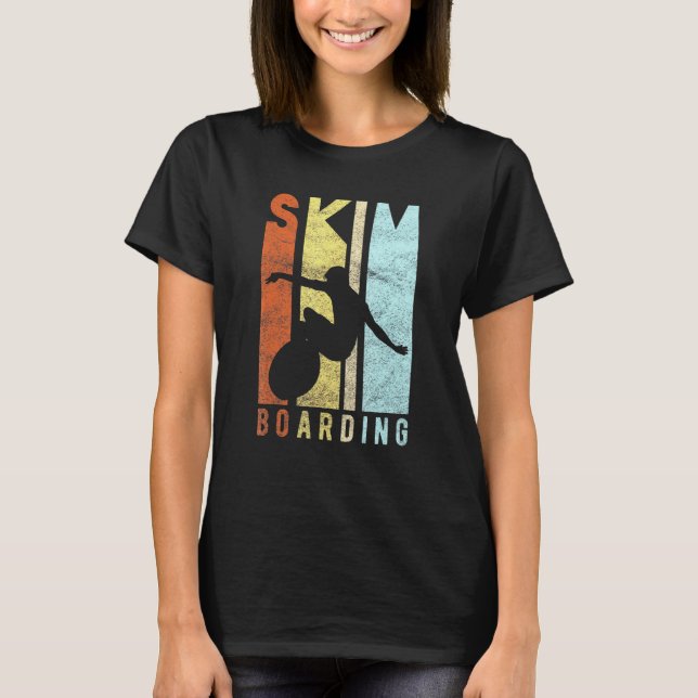 Skim Boarding Sporty Skimboarding Surfa Er T Shirt (Framsida)
