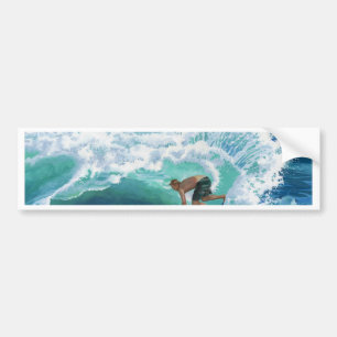 Skimboard surfare bildekal