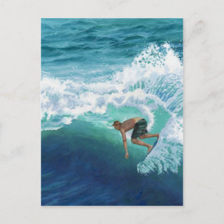 Skimboard Surfer Vykort