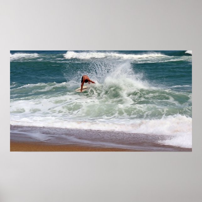 Skimboarding av Shirley Taylor Poster (Framsidan)