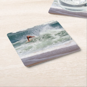 Skimboarding av Shirley Taylor Underlägg Papper Kvadrat