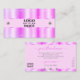 Skimmerma Ljusa rosa mousserande diamanter med Log Visitkort