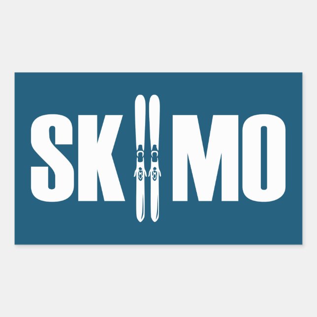 Skimo Rektangulärt Klistermärke (Framsida)