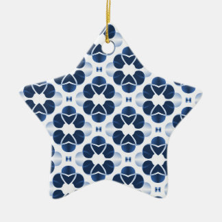 Skimrande glam Star Ornament, Mörk blått Julgransprydnad Keramik