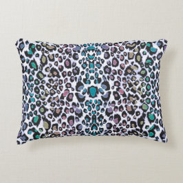 Skimrande mångfärgat Leopardtryck Prydnadskudde