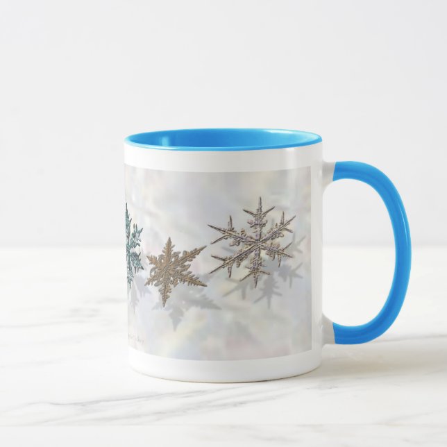 Skimrande snöflingor Drinkware Mugg (Höger)