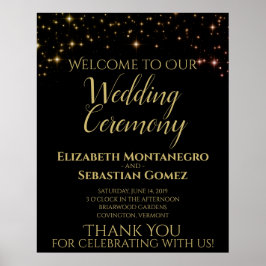 Skimrande Sparkles Välkommen till vår Bröllop-skyl Poster