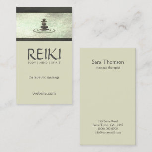 Skimrande terapeut för ZenstenReiki massage Visitkort