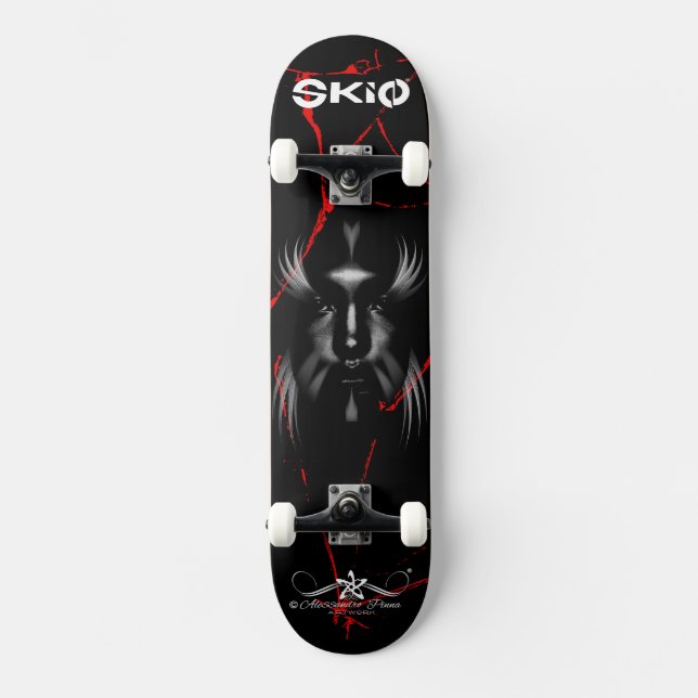 Skin 2/6 mini skateboard bräda 18,5 cm (Framsida)