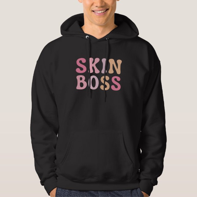 Skin Boss Licensed Esthetician Skin Care Hoodie (Framsida)
