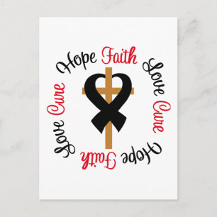 Skin Cancer Faith Hope Kärlek Kor Vykort