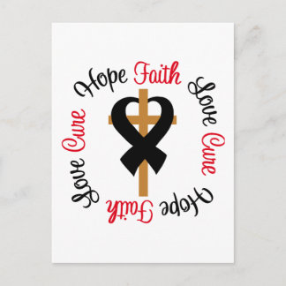 Skin Cancer Faith Hope Kärlek Kor Vykort