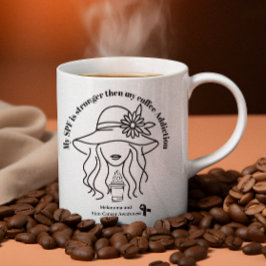 Skin Cancer Melanoma Awareness Grått Ribbon-gåva Kaffemugg