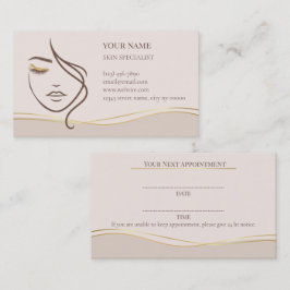 Skin care & Beauty Appointment Card Tidsbeställning Kort
