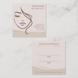 Skin care & Beauty Appointment Card Tidsbeställning Kort