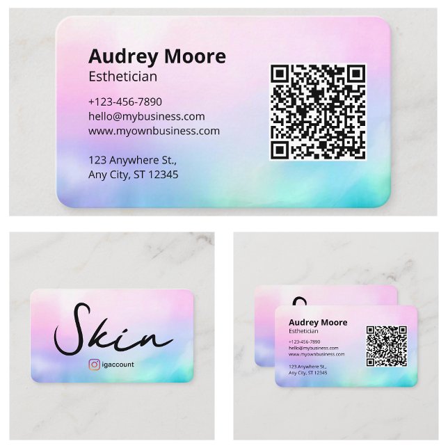 Skin Esthetician Modern Design Salon Spa Visitkort (Skin Esthetician Modern Design Salon Spa Business Card
)