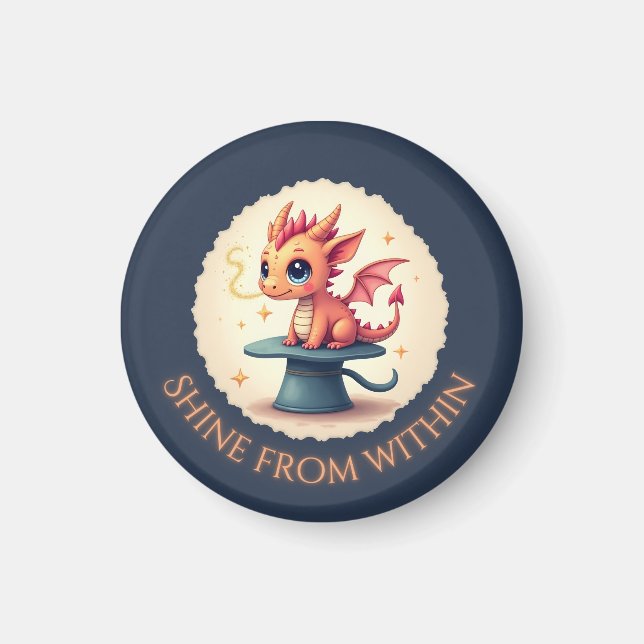 Skin inifrån - Cute Dragon Magnet (Framsidan)