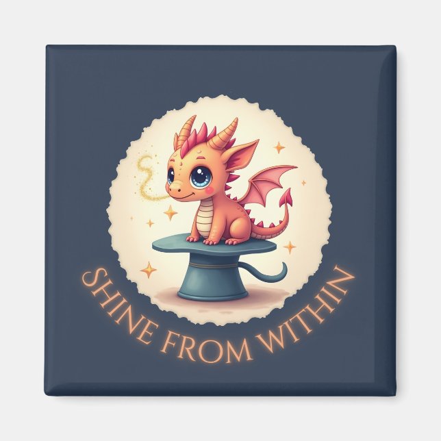 Skin inifrån - Cute Dragon Magnet (Framsidan)