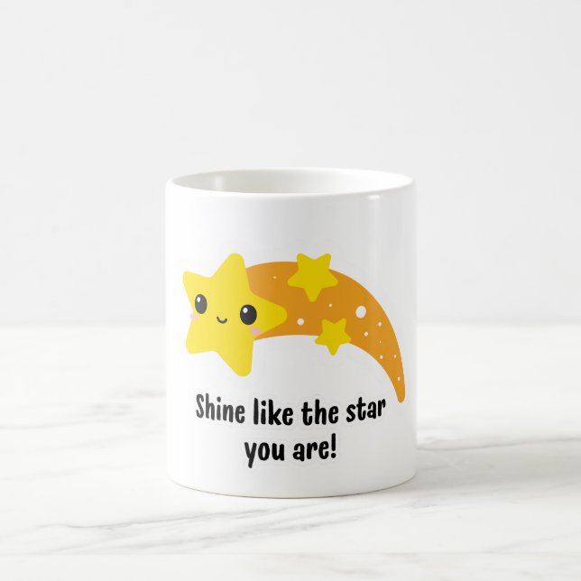 Skin som den stjärna du är! Cute Star Mugg (Center)