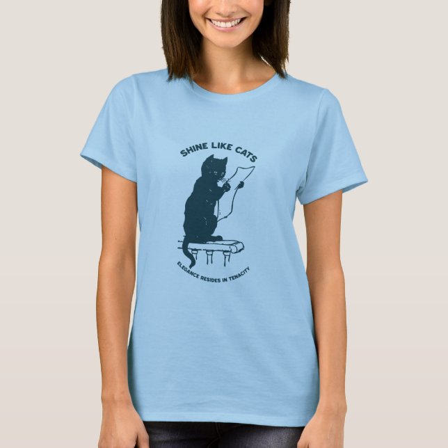 Skin som katter: där elegance uppnår styrka 🐱 ✨ t shirt (Framsida)