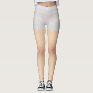 Skin Struktur med vit syn genom Kort Leggings