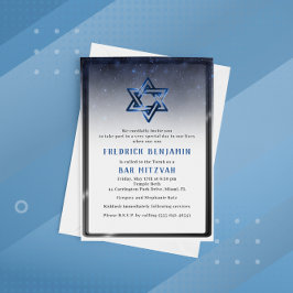 Skina blåttdavidsstjärnapub Mitzvah eller Inbjudningar