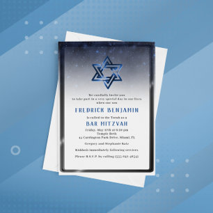 Skina blåttdavidsstjärnapub Mitzvah eller Inbjudningar