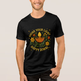 Skina ditt ljus - Lycklig Diwali Tri-blend T-Shirt