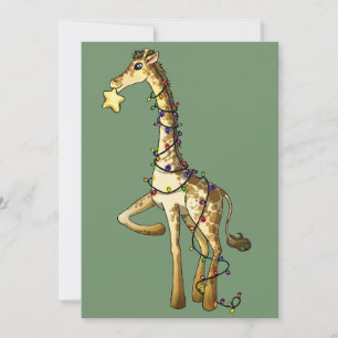Skina giraff julkort