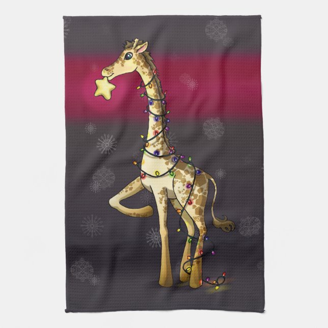 Skina giraff kökshandduk (Vertikal)