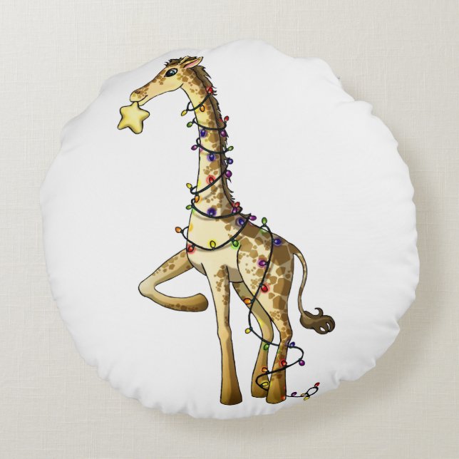 Skina giraff rund kudde (Baksidan)
