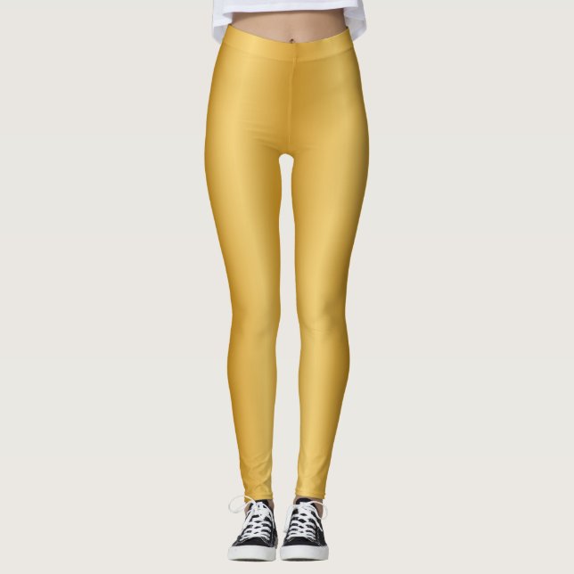 Skina guld- leggings (Framsida)