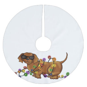 Skina hund julgransmatta borstad polyester