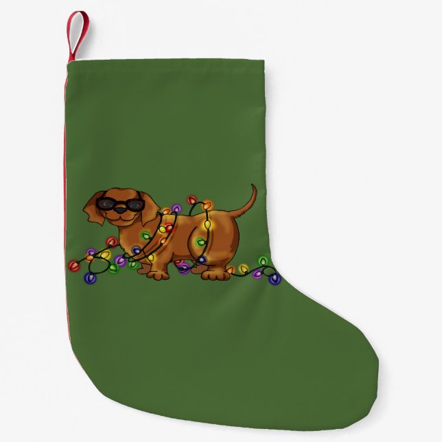 Skina hund liten julstrumpa (Framsidan)