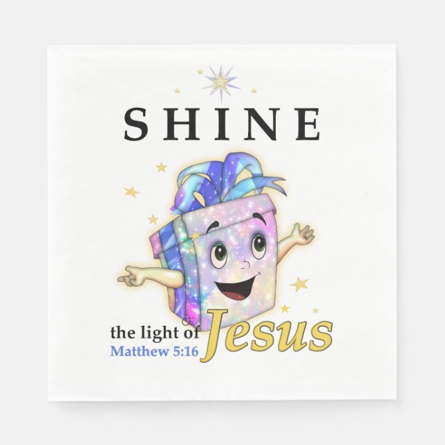 Skina Jesus ljus Pappersservett (Framsidan)