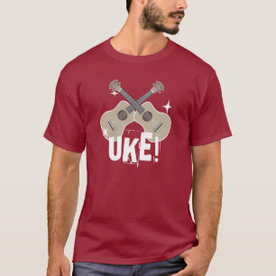 Skina korsning Ukuleles Uke! Skjorta Tee