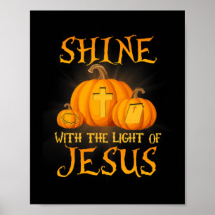 Skina med Jesus Christian Halloween. Poster